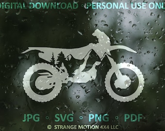 Mountain Dirt Bike SVG File, Laser File, Laser Cut File, svg, Dirt Bike Accessories, Adventure SVG, Mountain SVG, Dirt Bike Image, Vector