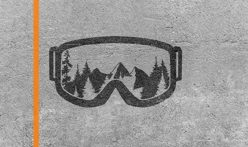 Download SVG File Mountain Snow Goggles Adventure Cut Files For | Etsy
