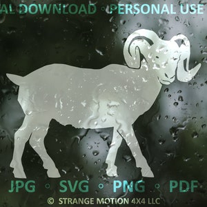 Mountain Goat SVG, Animal SVG File, Goat Clipart, Camping SVG, Adventure svg, Nature pdf File, png File, Silhouette, Cut File, Travel svg