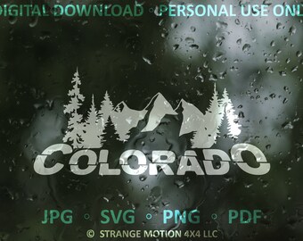 Colorado SVG File, Mountain SVG, Mountains and Trees Clipart, Laser File, Laser Cut File, svg, Colorado State svg, Outdoor Adventure SVG