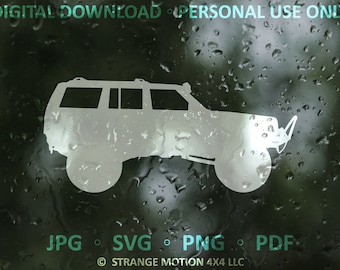 SVG File For Cherokee XJ, Laser File, Laser Cut File, svg, Mountain SVG, Laser svg File, Accessories For Cars, Clipart, Scrapbook svg Files