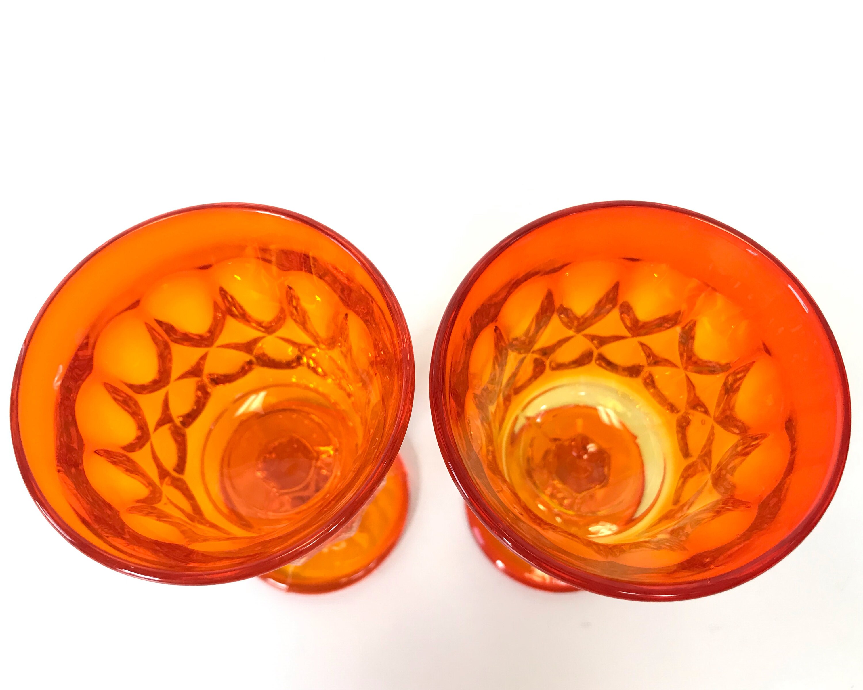 Small Orange Wine Glasses Noritake Perspective in Tangerine Etsy