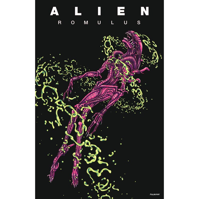 Alien Romulus (2024) Original Movie Poster / Zero Gravity Acid Poster ...