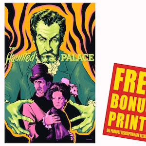 The Haunted Palace Poster, The Haunted Palace 1963 Movie Poster Print, The Haunted Palace Movie Poster, Vincent Price, Gothic Horror Movie