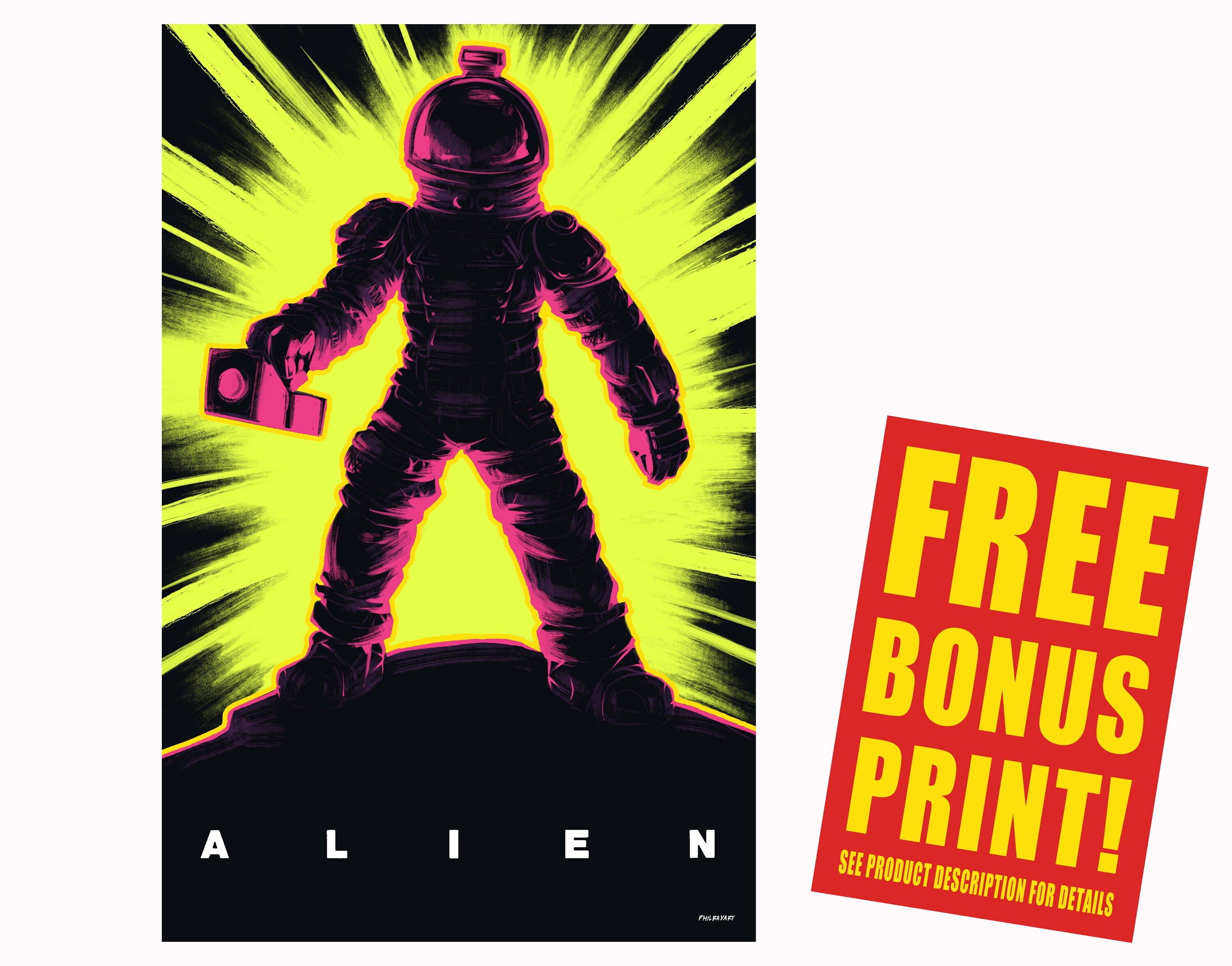 Alien Original 1979 Movie Poster Fan Art Spacesuit Poster Etsy