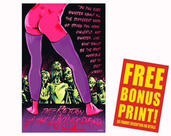 Return of the Living Dead Poster, Return of the Living Dead 1985 Movie Poster, Return of the Living Dead Movie Poster, Linnea Quigley Trash