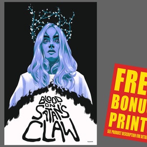 Blood on Satan&#39;s Claw (1971) Original Movie Poster / Angel Blake (Linda Hayden) with Floral Crown Poster Print