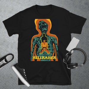 Maglietta Hellraiser variante 1, maglietta unisex a maniche corte, maglietta originale del film Hellraiser, maglietta Hellraiser
