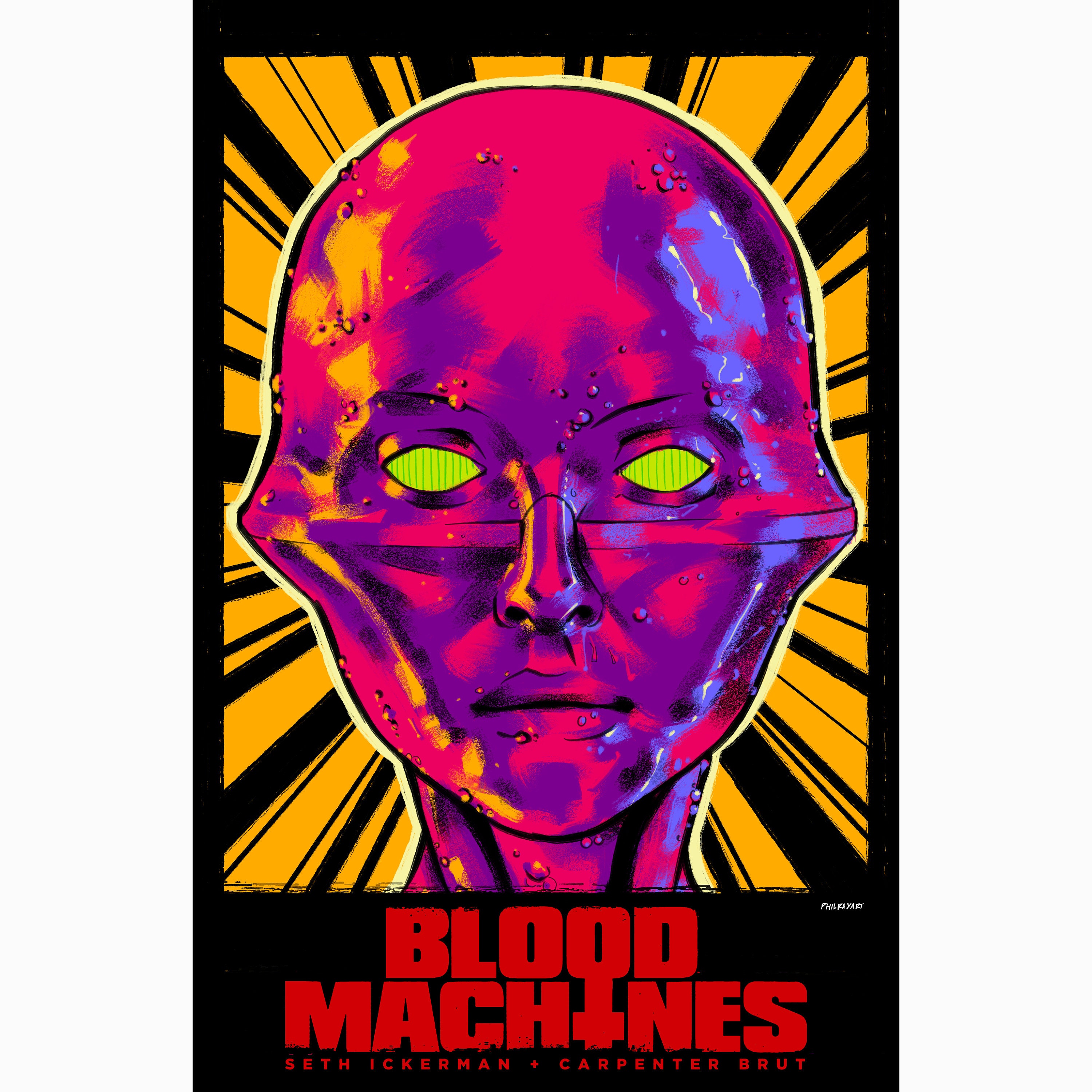 Blood Machines 2019 Movie Poster Fan Art / Variante 3 von 4 Etsy