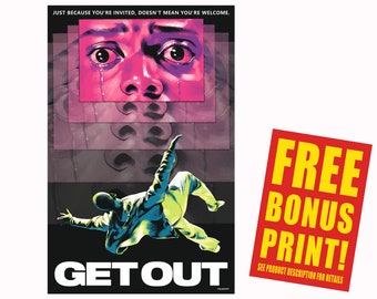 Get Out (2017) Original Movie Poster Print / Chris Washington (Daniel Kaluuya) Sunken Place Art