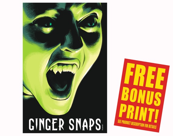 Ginger Snaps 2000 Original Movie Poster Print / Variant 2 of 2 / Ginger Fitzgerald (Katharine Isabelle) Snarl