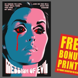 Messiah of Evil Original 1973 Movie Poster Fan Art / Arletty (Marianna Hill) Blood Tear Poster Print