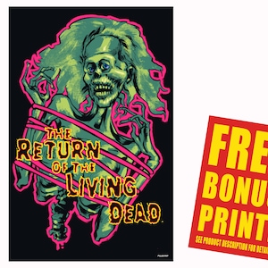 Return of the Living Dead Poster, Return of the Living Dead 1985 Movie Poster, Return of the Living Dead Movie Poster, Zombie Poster Art
