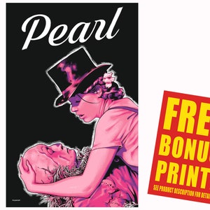 Póster de Pearl, póster de película Pearl 2022, impresión de póster de película Pearl, arte del póster de película de terror Pearl, Ti West, Mia Goth, X