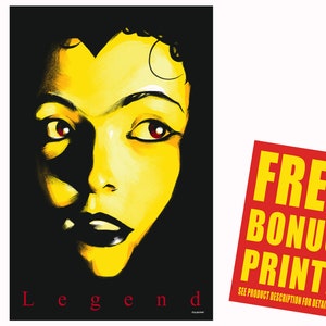 Legend Original 1985 Movie Poster Fan Art / Dark Lili (Mia Sara) Portrait Poster Print