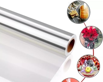 Clear Cellophane Wrap Roll | 3 Mil Thick, Food-Safe Gift Basket & Flower Packaging