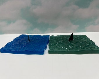 Diorama di squalo in resina: statua con scena oceanica
