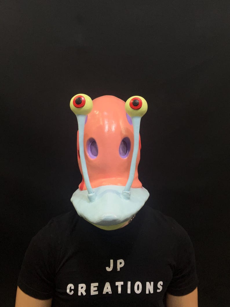 Gary the Snail Latex Spongebob Mask: Spongebob Cosplay Gary the Snail ...