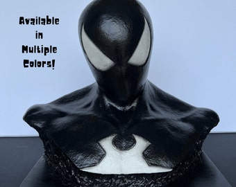 Handmade Symbiote Spider-Man Bust: Latex & Polyfoam Collectible