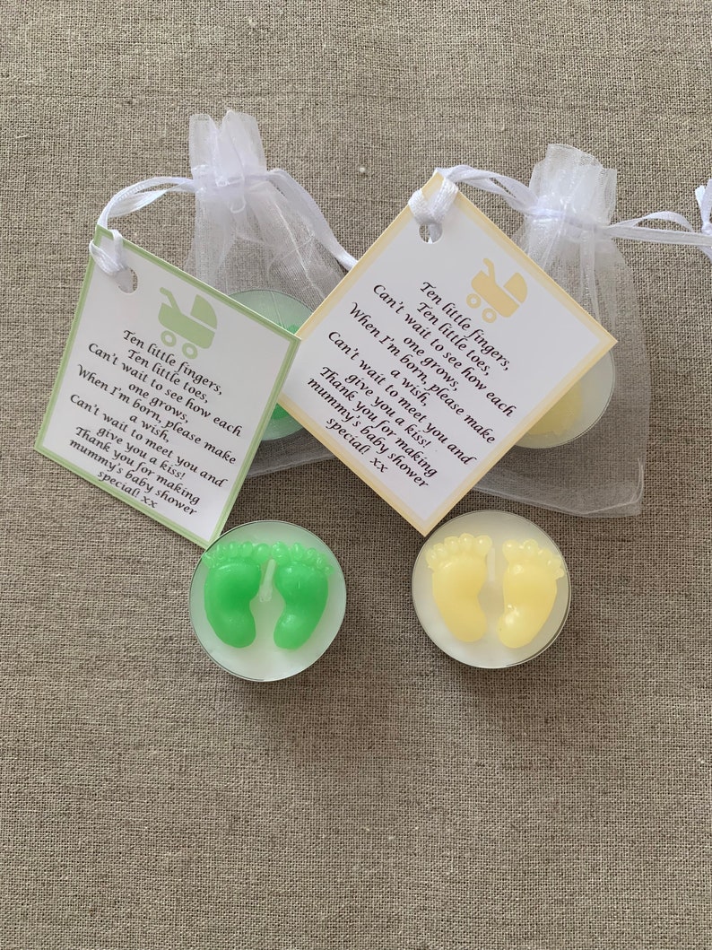 Super cute baby shower tea lights Etsy