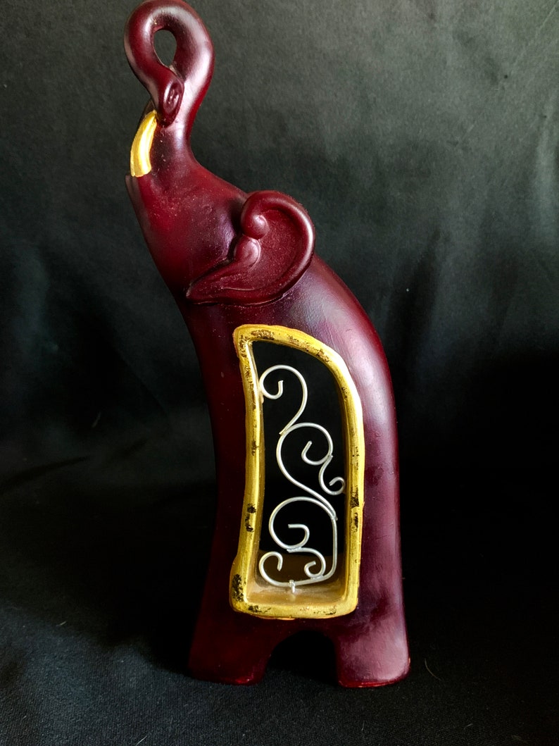 Unique Elephant Figurine Art Piece