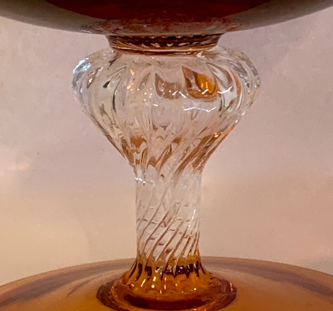 Extra Large Amber Brandy Snifter 12 Etsy