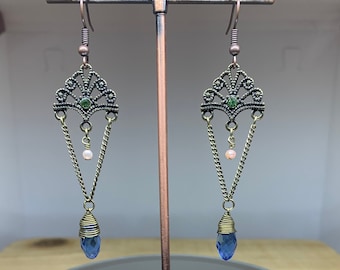 Victorian Inspired Gold Earrings