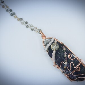 Raw Amethyst and Tourmaline Necklace