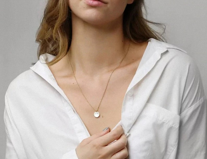 Initial Charm Necklace GoldSilverRose