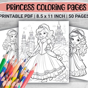 50 Princess Coloring Book Pages | Variety of Princess Coloring Pages