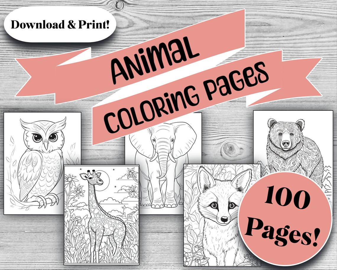 Printable Animal Coloring Pages for Kids and Adults, PDF Coloring Pages