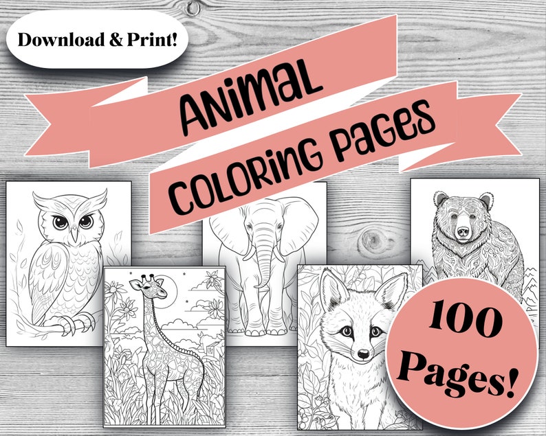 Printable Animal Coloring Pages for Kids and Adults, PDF Coloring Pages