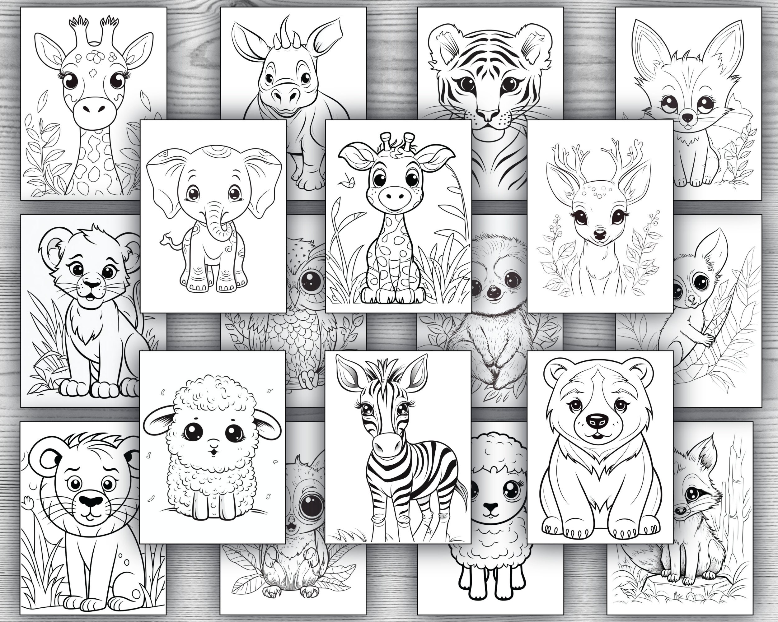 40 Cute Baby Animal Coloring Book Pages Printable Animal Coloring