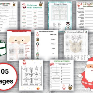 Printable Christmas Activities | Christmas Activity Book | Kid&#39;s Activities | Christmas Coloring pages, Printable Christmas Games, PDF Pages