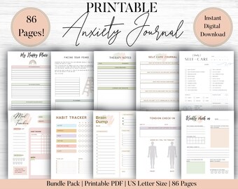 Anxiety Healing Journal: 86-Page Self-Care Planner (PDF)