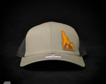 Idaho Sasquatch Hat | Leather Patch Hat | Bigfoot Hat | Yeti Hat | Handmade in Small Batches