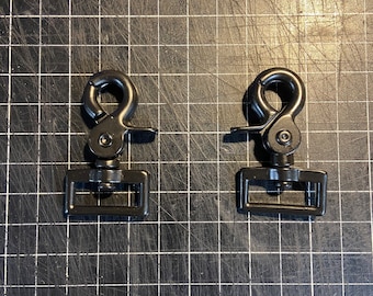 1” Black Square Trigger Snaps (Lobster Snap or Clip)