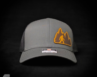 Sasquatch Hat | Leather Patch Hat | Bigfoot Hat | Yeti Hat | Handmade in Small Batches