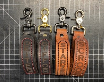 Firefighter Leather Glove Strap Holder - Handmade