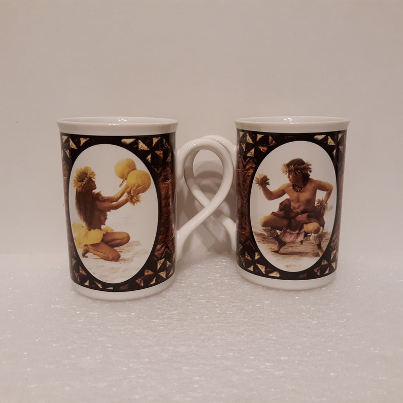 Qty: 2 Island Heritage Chant of Aloha Korean Himani Mugs