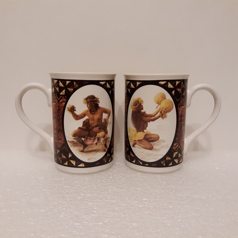 Qty: 2 Island Heritage Chant of Aloha Korean Himani Mugs