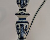 Delft Blauw, Porcelain, Hand Painted Candle Holder, Holland, Vintage.