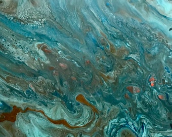 Abstract Art,16x20 Painting,Paint Pour Art,Handmade,Mixed Media,Contemporary Art,Original,Fluid Art