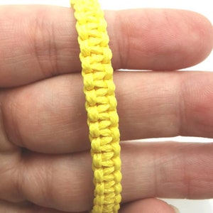 Yellow Macrame Anklet, Adjustable Anklet For Women, Ankle Bracelets for Kids, Foot Jewellery, Surfer Anklet, Waterproof Anklet, Braided Men.