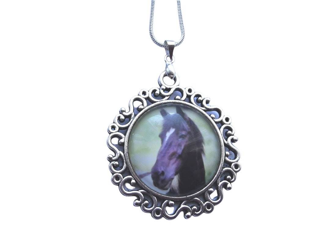 Black Horse Necklace, Horse Gift for Women, Cowgirl Necklace