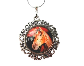 Silver Horse Necklace, Equestrian Jewelry, Horse Gifts For Women, Cowgirl Necklace, Horse Jewelry, Horse Lover Gift, Equine Gifts, Mum Gift.