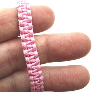 Light Pink Macrame Friendship Bracelet, Surfer Bracelet For Men, Adjustable String Bracelet, Cord Bracelet For Kids, Woven Bracelet.