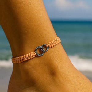 Macrame Double Circle Bracelet, Adjustable Friendship Cord