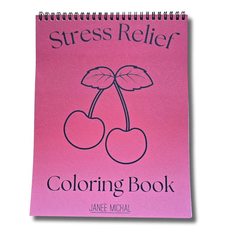 Stress Relief Coloring Book: Simple Designs, Heavy Cardstock, Top Spiral Bound image 7