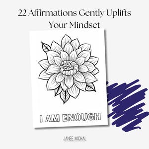 Affirmation Coloring Book: Floral Mandala, Mindful Relaxation, Spiral Bound, Heavy Cardstock image 3